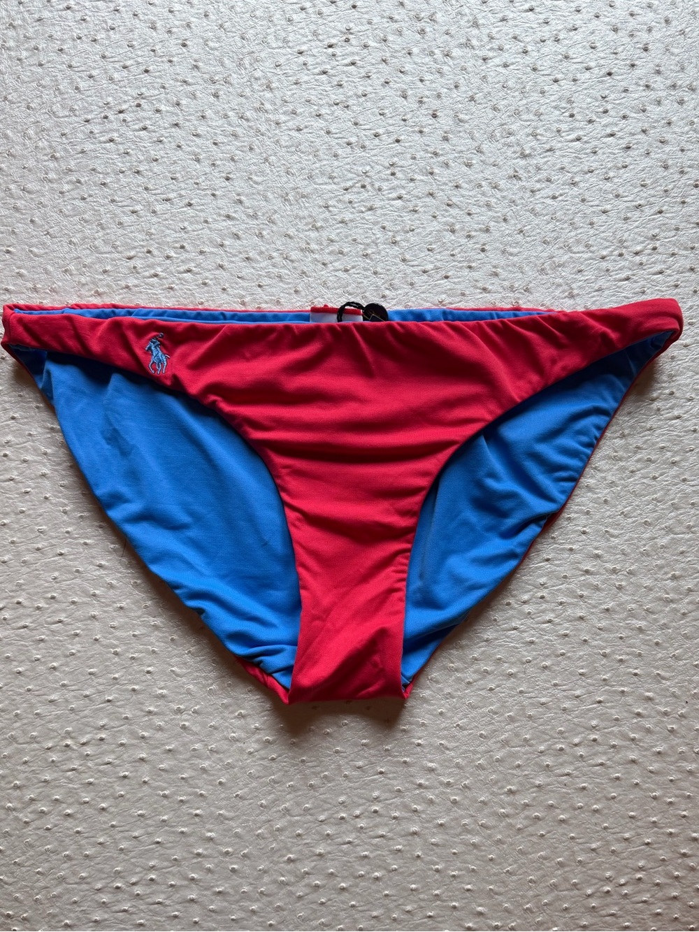 NWT Polo Ralph Lauren Red Blue Reversible Hipster Americana Bikini Bottoms Sz L